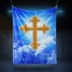 BLANKET - 50X60 - GOLD CROSS