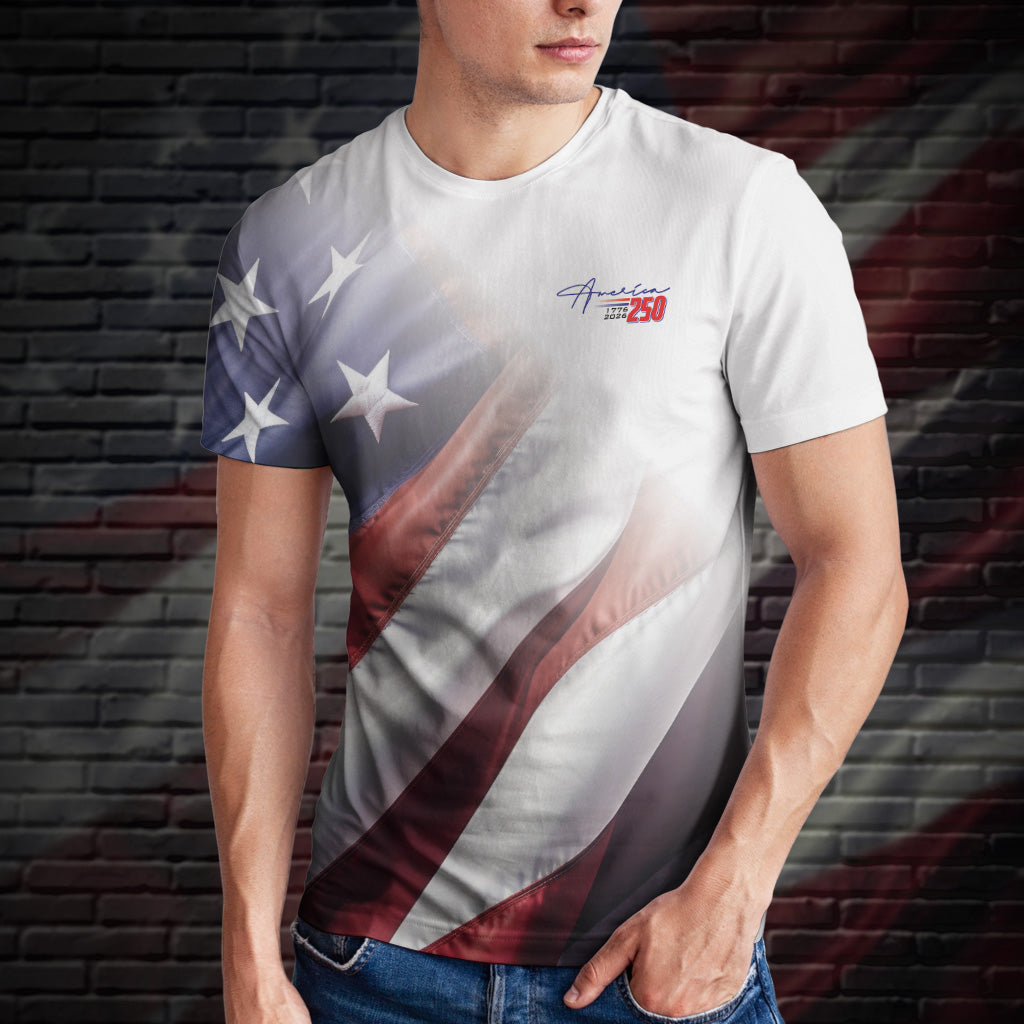 America 250 Fade Flag Shirt